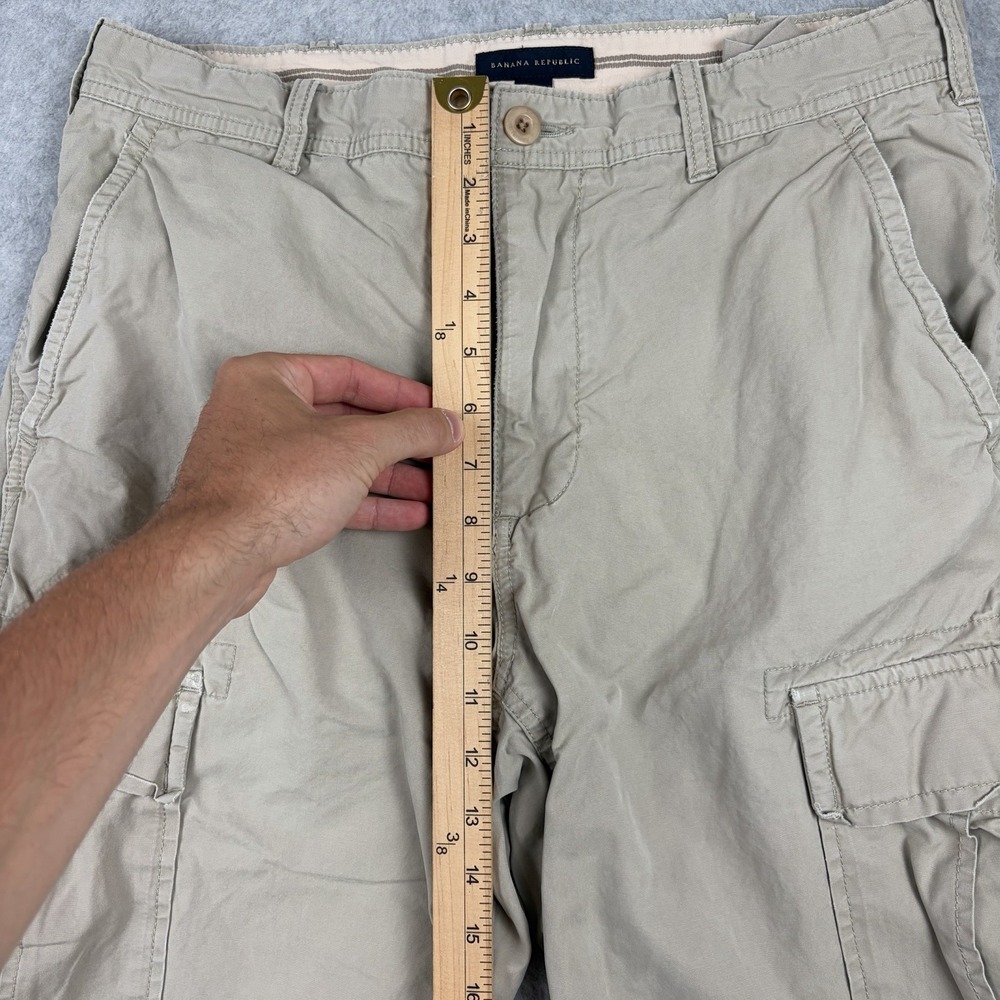 Vintage Banana Republic Pants Mens 32x32 Khaki Beige Baggy Distressed Grunge Y2K - Picture 14 of 16